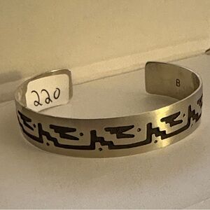 Navajo Made Elaine Becenti Sterling Silver Bracelet stamped B NWT